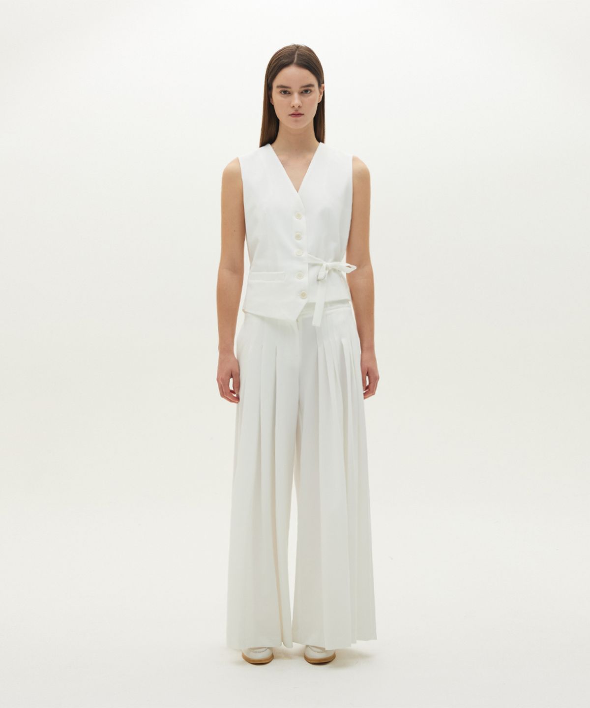 므아므(MMAM) Layered pin tuck slacks
