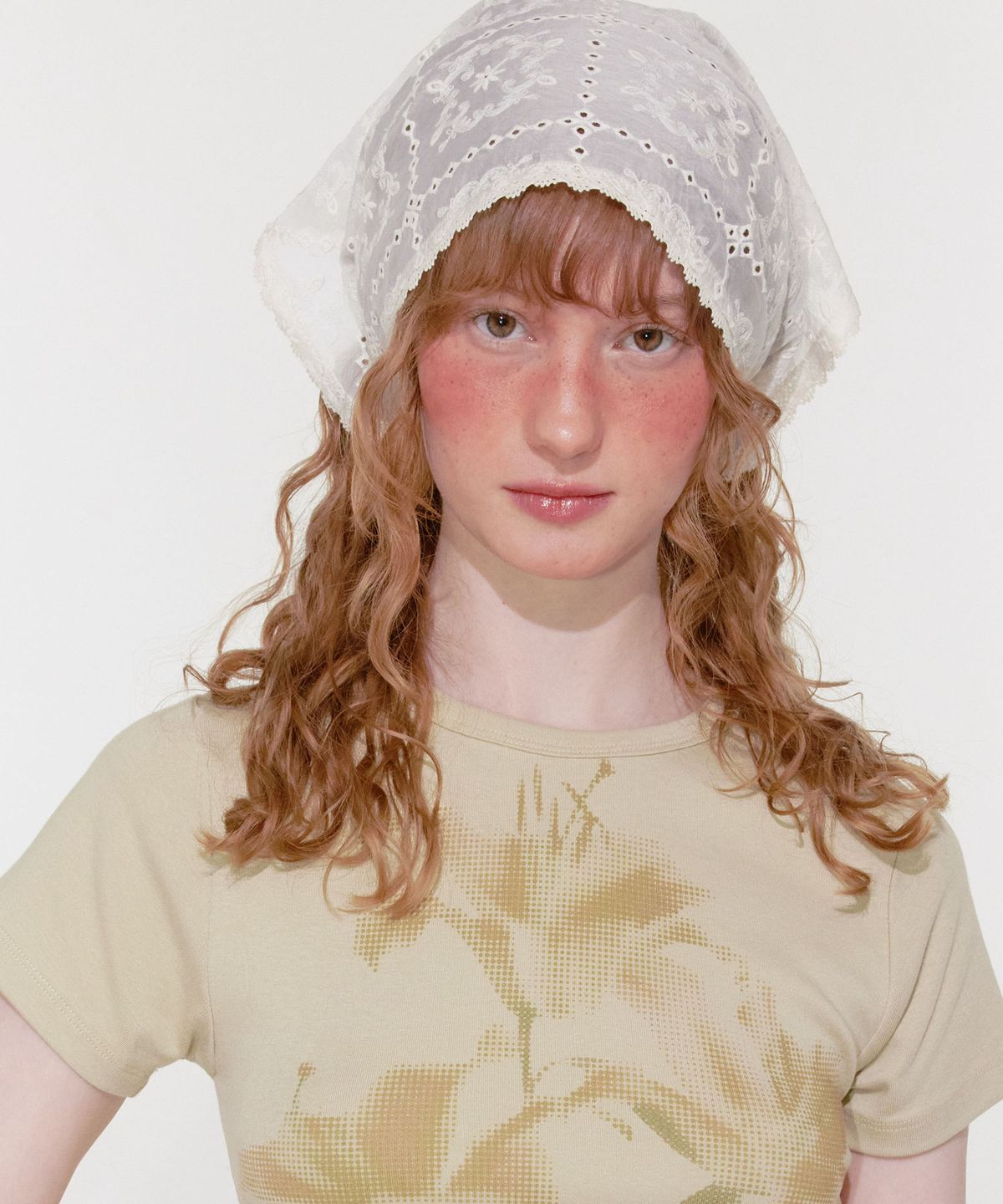 루루서울(LOULOUSEOUL) French Lace Bonnet (Beige)