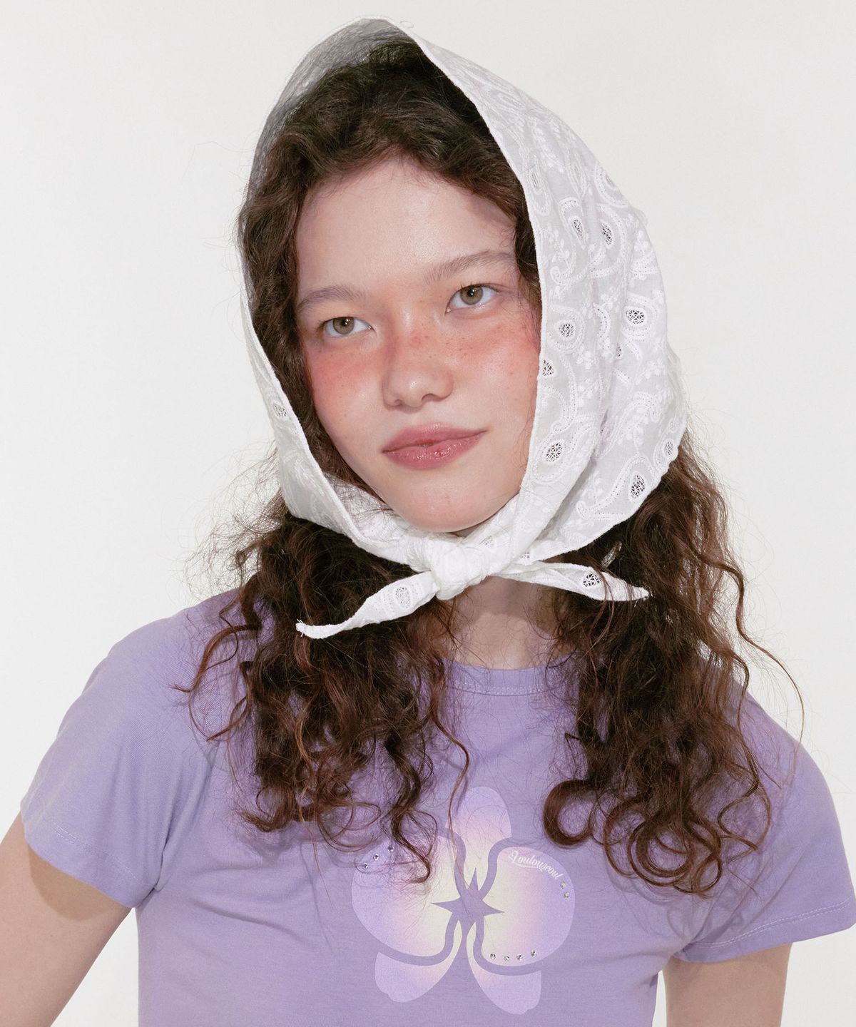 루루서울(LOULOUSEOUL) Paisley Lace Bonnet (3 Colors)