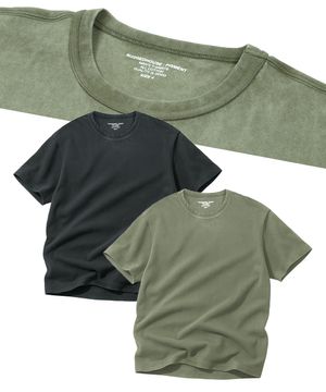 [2PACK] 16S PIGMENT WASHING HALF T-SHIRTS