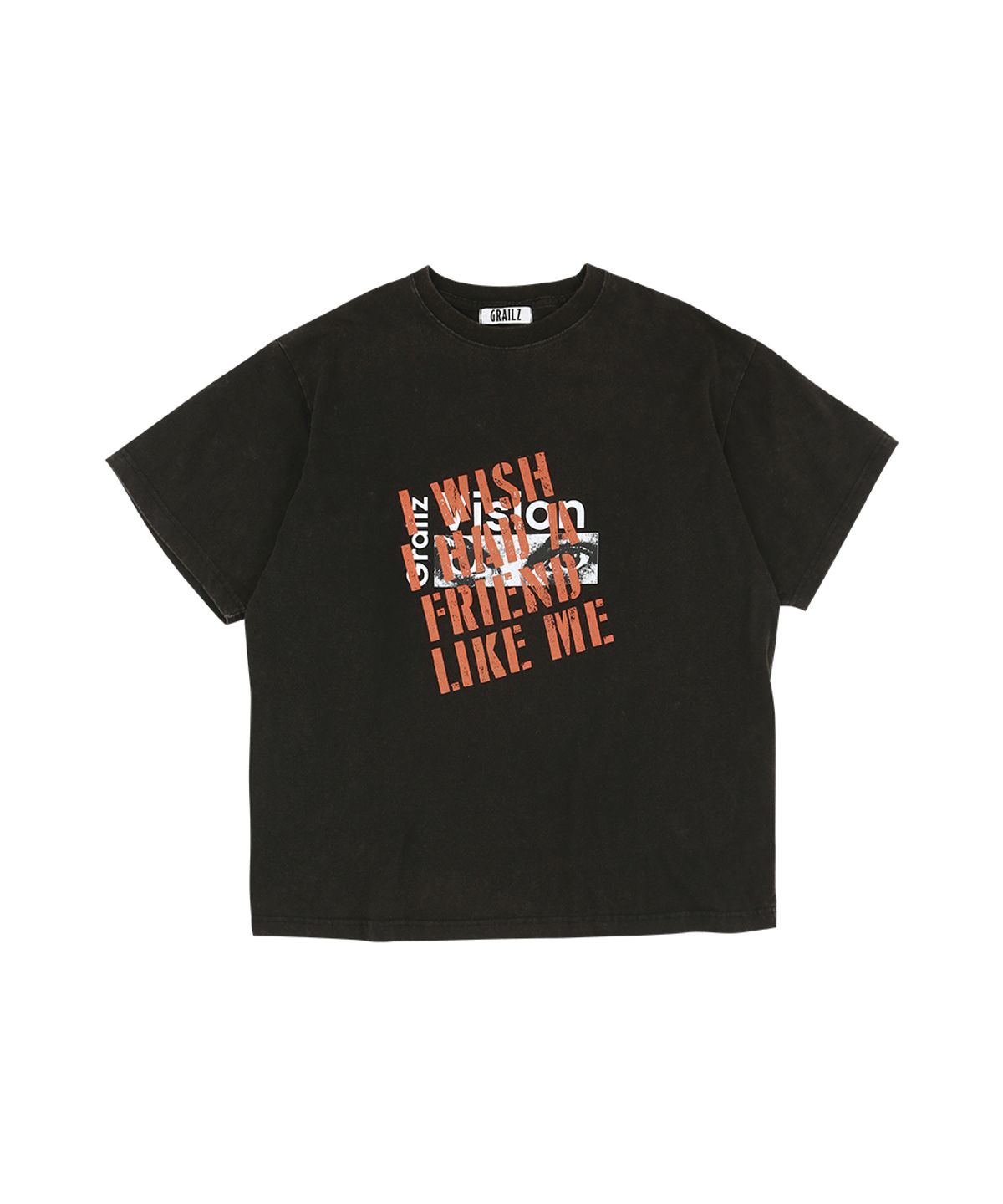 그레일즈(GRAILZ) VISION WASHED T-SHIRTS [WASHED BLACK]