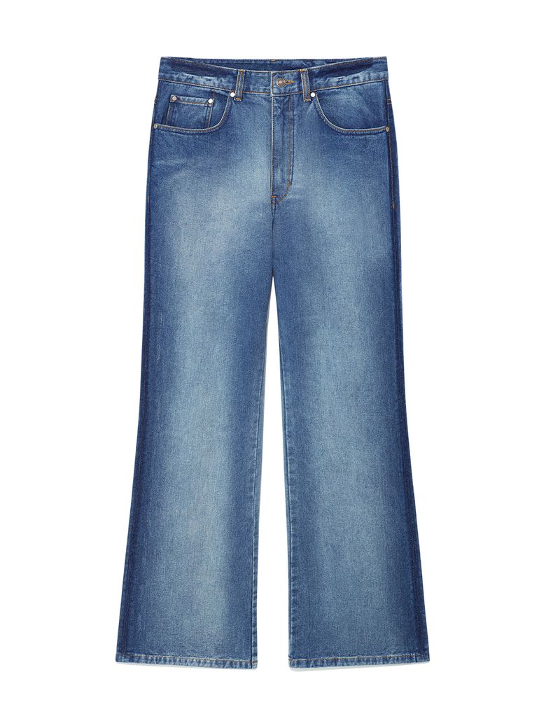 GRADATION WASHED DENIM PANTS FOR MEN IN BLUE