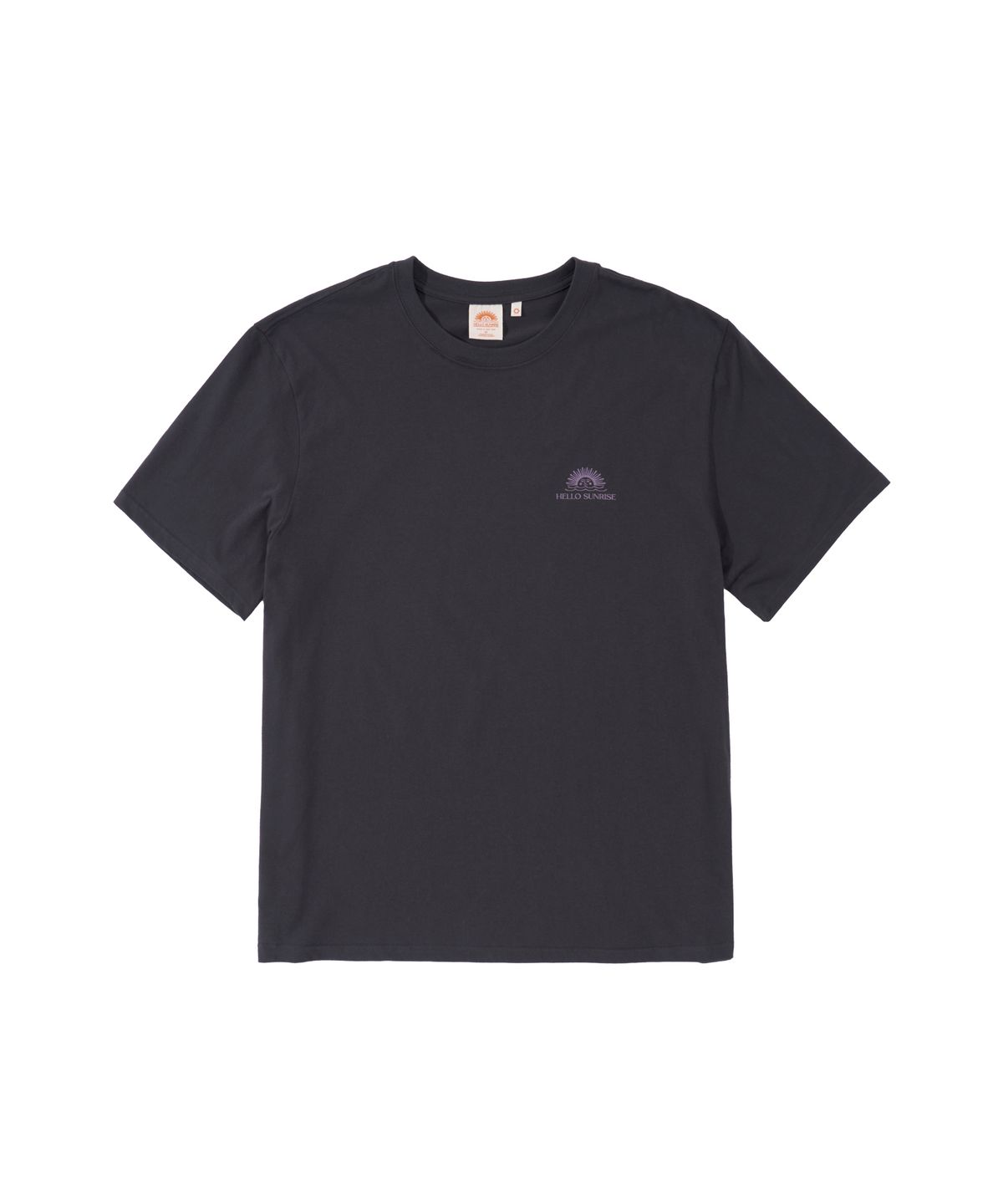 헬로 선라이즈(HELLO SUNRISE) Mini OG Logo Tee_Charcoal & Pink