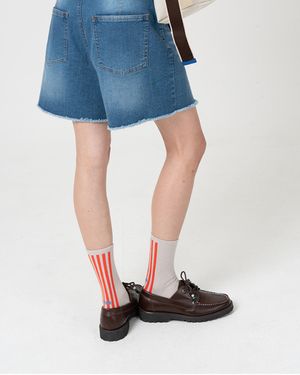 EZS4AS02RD 크루 라인 삭스(레드)