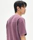 460G 컷 헤비 피그먼트 티셔츠-드라이 로즈-
