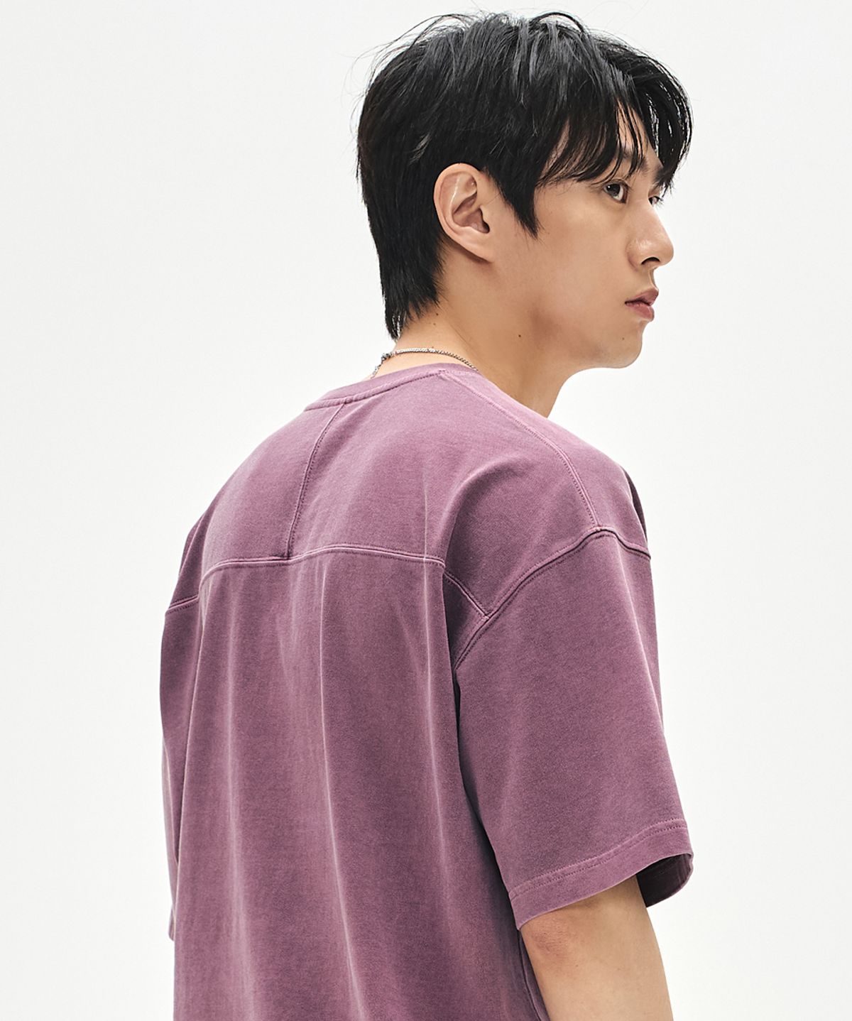 소버먼트(SOVERMENT) 460G 컷 헤비 피그먼트 티셔츠-드라이 로즈-