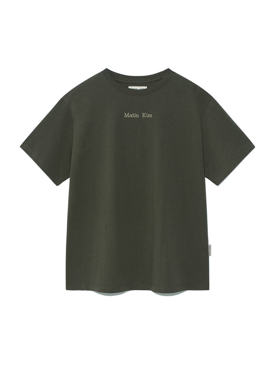 ★MATIN KIM★ EMBROIDERY SMALL LOGO OVERSIZE TOP 3color MUSINSA | MATIN KIM EMBROIDERY SMALL LOGO OVERSIZE TOP IN KHAKI