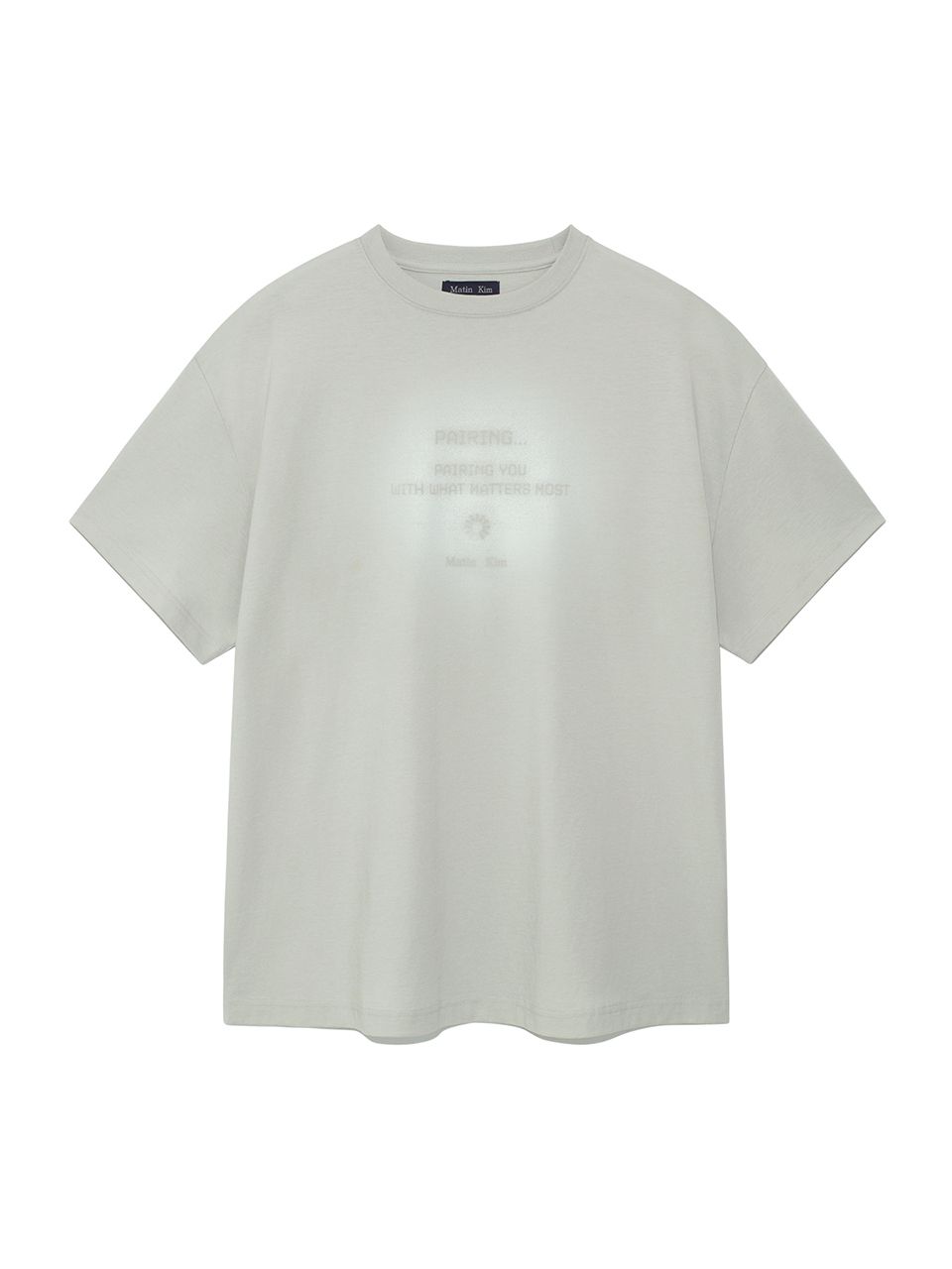 無料配送 ◆ MATIN KIM ◆ PAIRING LOGO PRINTING TOP FOR MEN PAIRING LOGO PRINTING TOP FOR MEN IN BLUE – Matin Kim