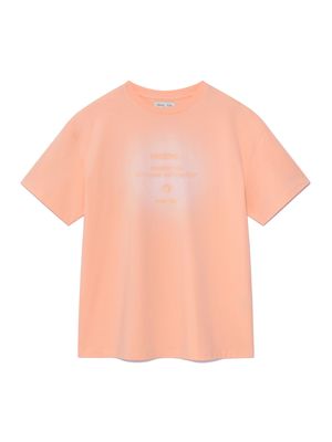 PAIRING LOGO PRINTING TOP FOR WOMEN IN PEACH
