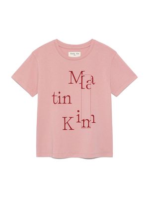 PATCHWORK GRAPHIC PRINTING LOGO TOP IN PINK