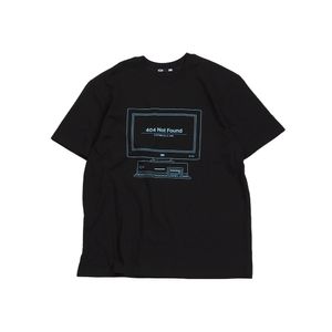 CRT Computer T-Shirt Black