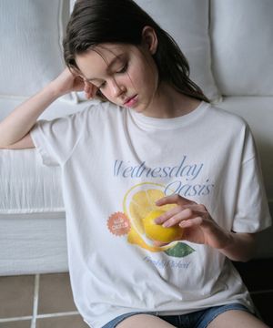 스윗레몬 숏 슬리브 티셔츠_IVORY(W25-TP28)