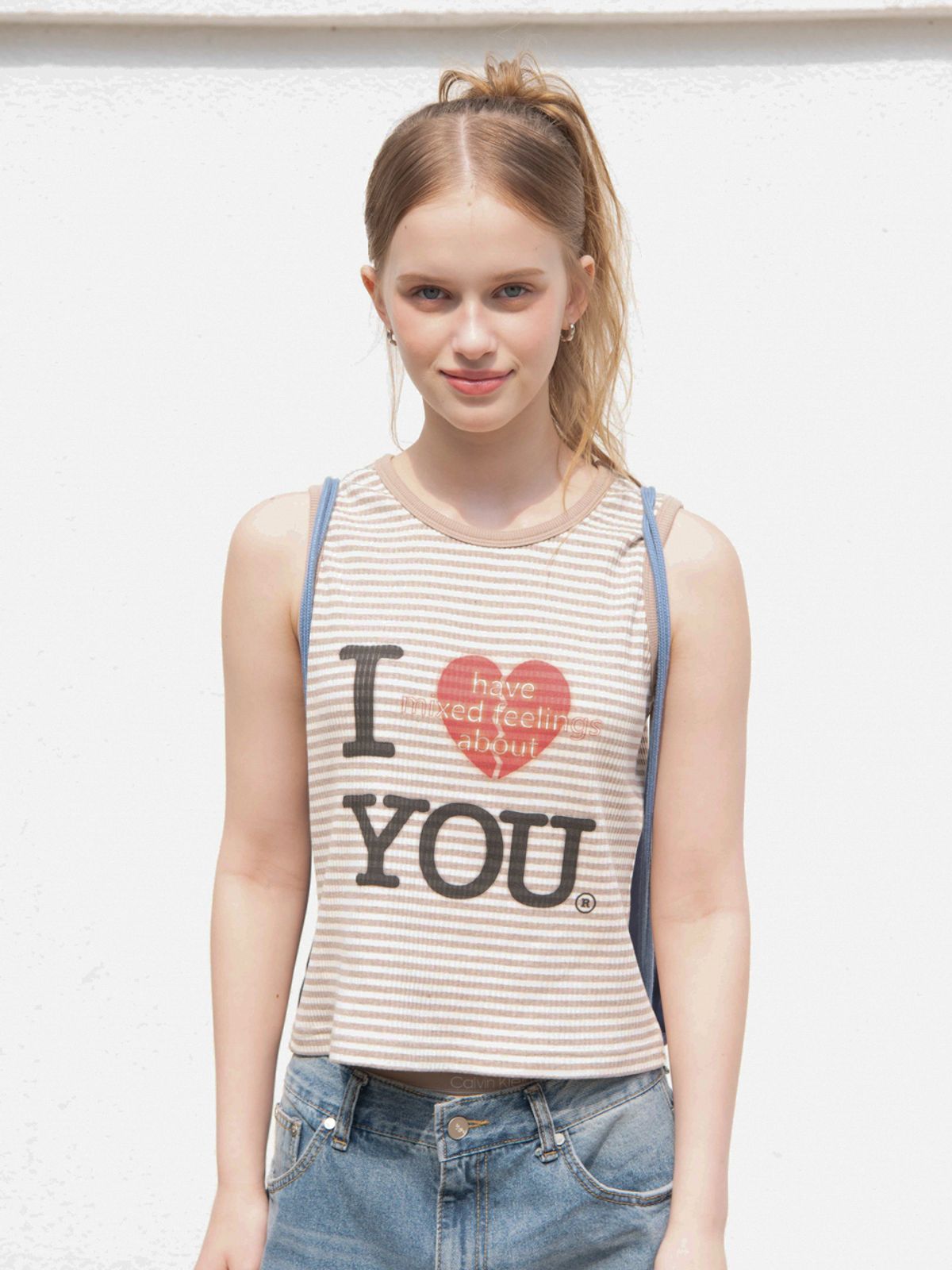오피쉬(OAFISH) STRIPE I HAVE SLEEVELESS, BROWN