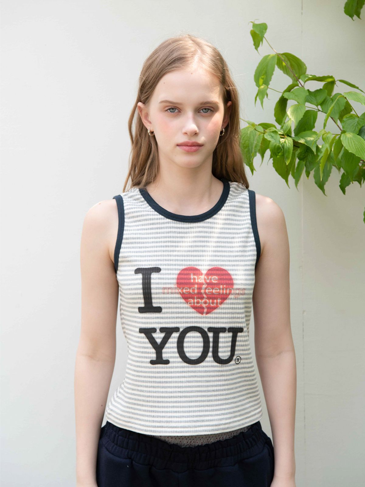 오피쉬(OAFISH) STRIPE I HAVE SLEEVELESS, GRAY