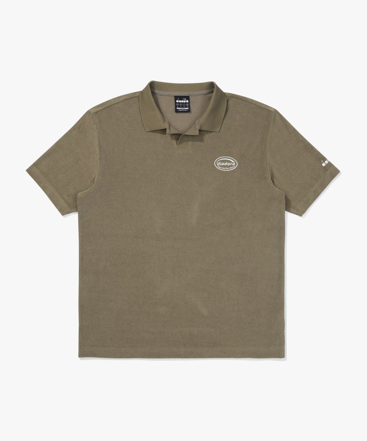 디아도라(diadora) 테리 카라 반팔 티셔츠 KHAKI