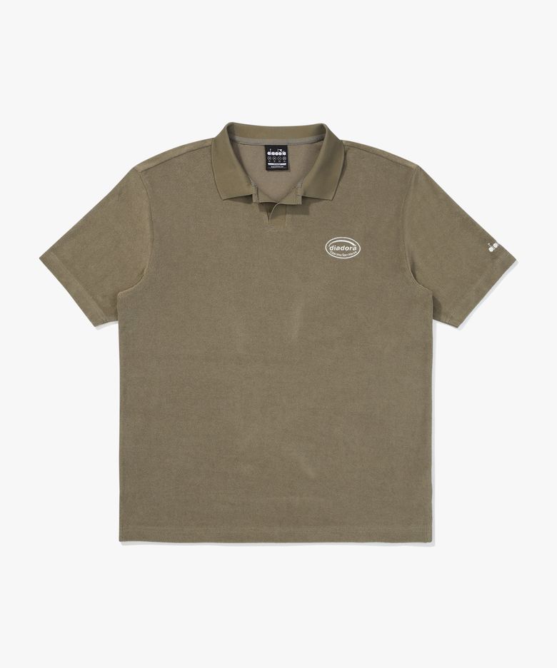 테리 카라 반팔 티셔츠 KHAKI