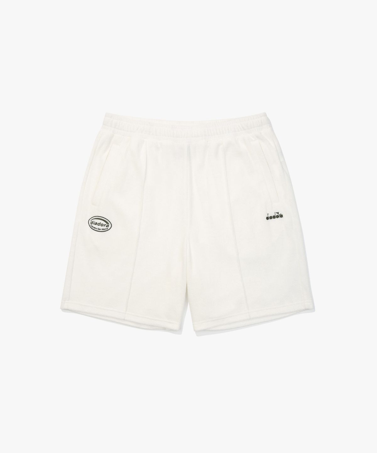 디아도라(diadora) 테리 4부 하프팬츠 WHITE
