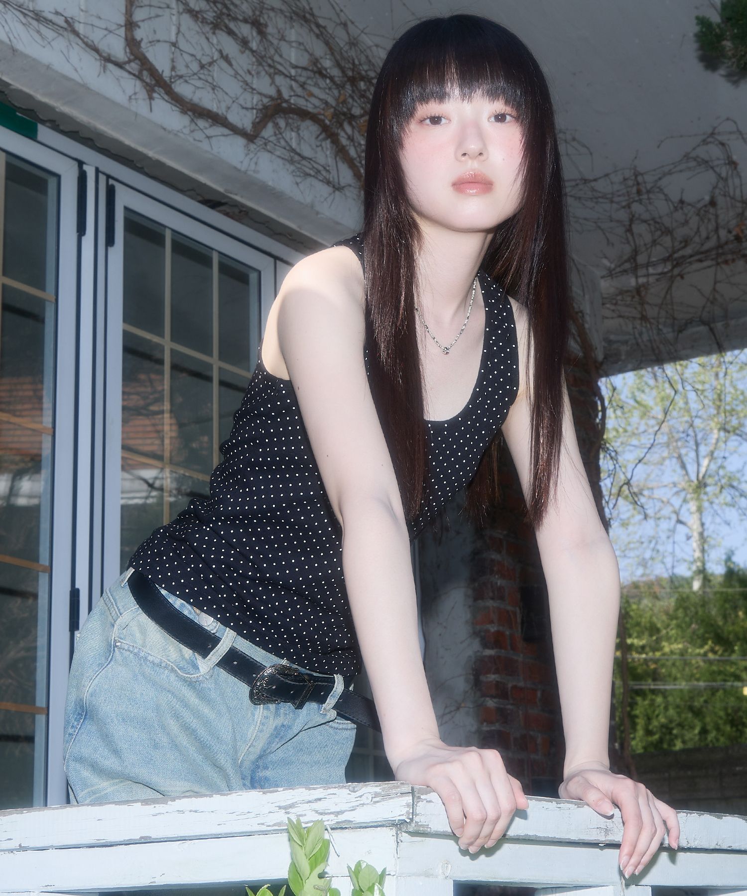 ■FANCY CLUB■ Dot Button Sleeveless IVORY F25QB130 F25QB130 MUSINSA | FANCY CLUB Dot Button Sleeveless (BLACK) F25QB130