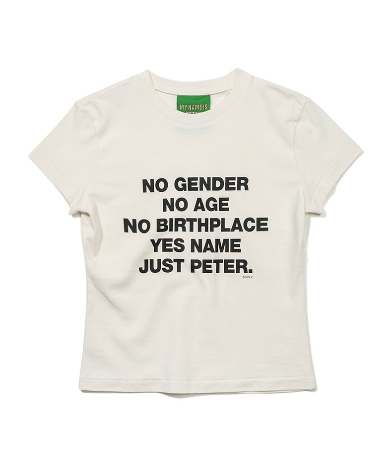 (W) SLOGAN T-SHIRT - WHITE