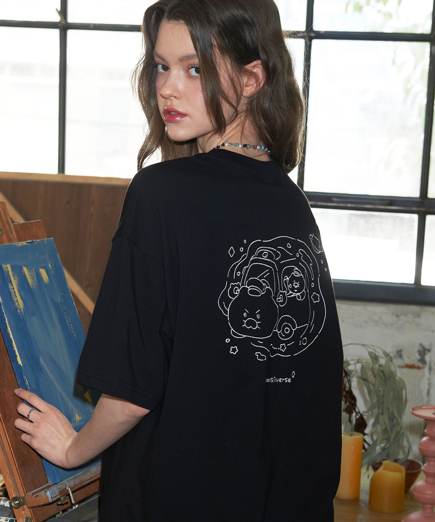 CPGN STUDIOのUniverse Chunshik Embroidered Short Sleeve MUSINSA | CPGN STUDIO [CPGN x Kakao Friends] Universe