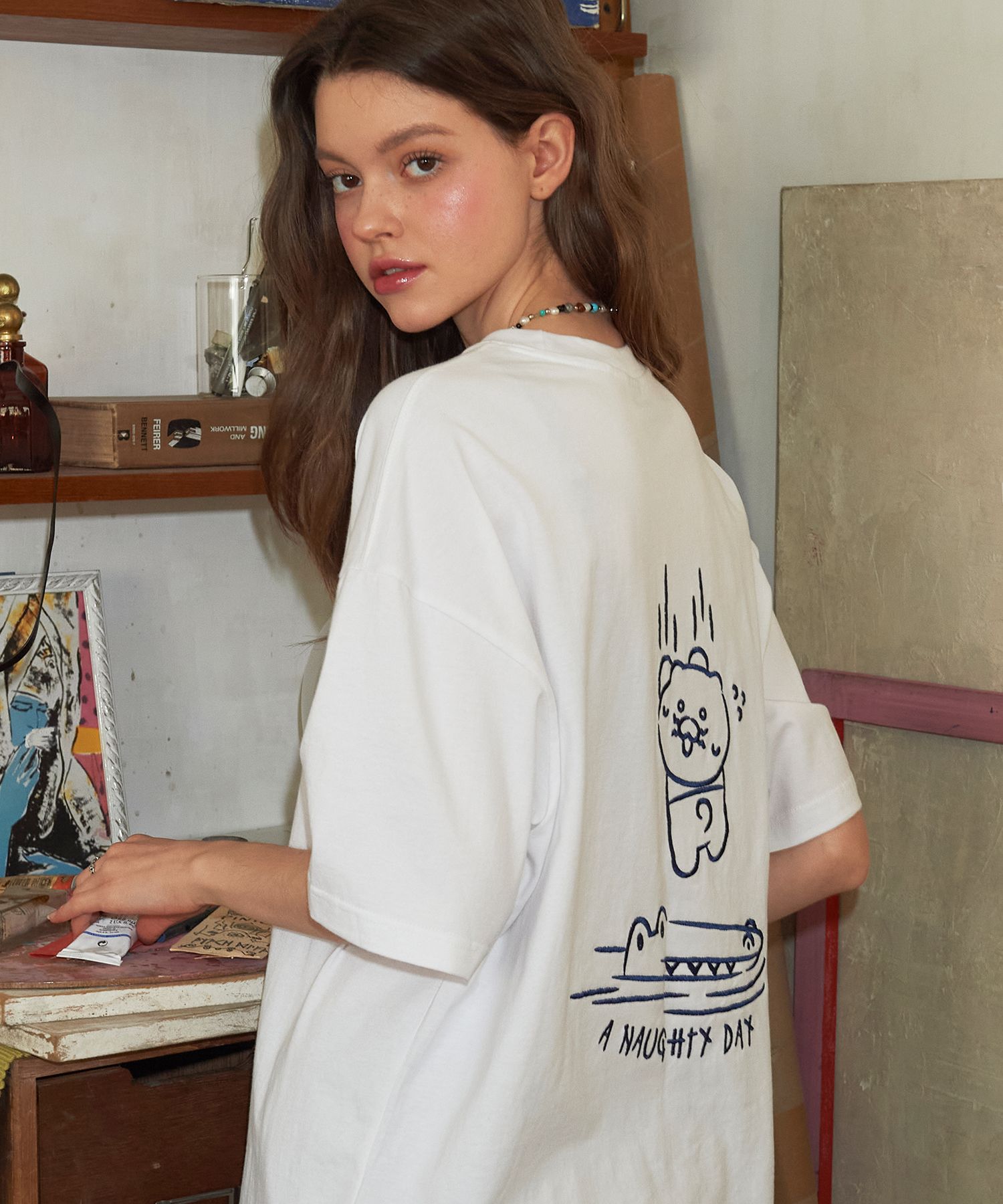 【CPGN STUDIO】23SS★ Cutiepie Embroidered Short Sleeve MUSINSA | CPGN STUDIO Cutie Pie Embroidery Short Sleeve T