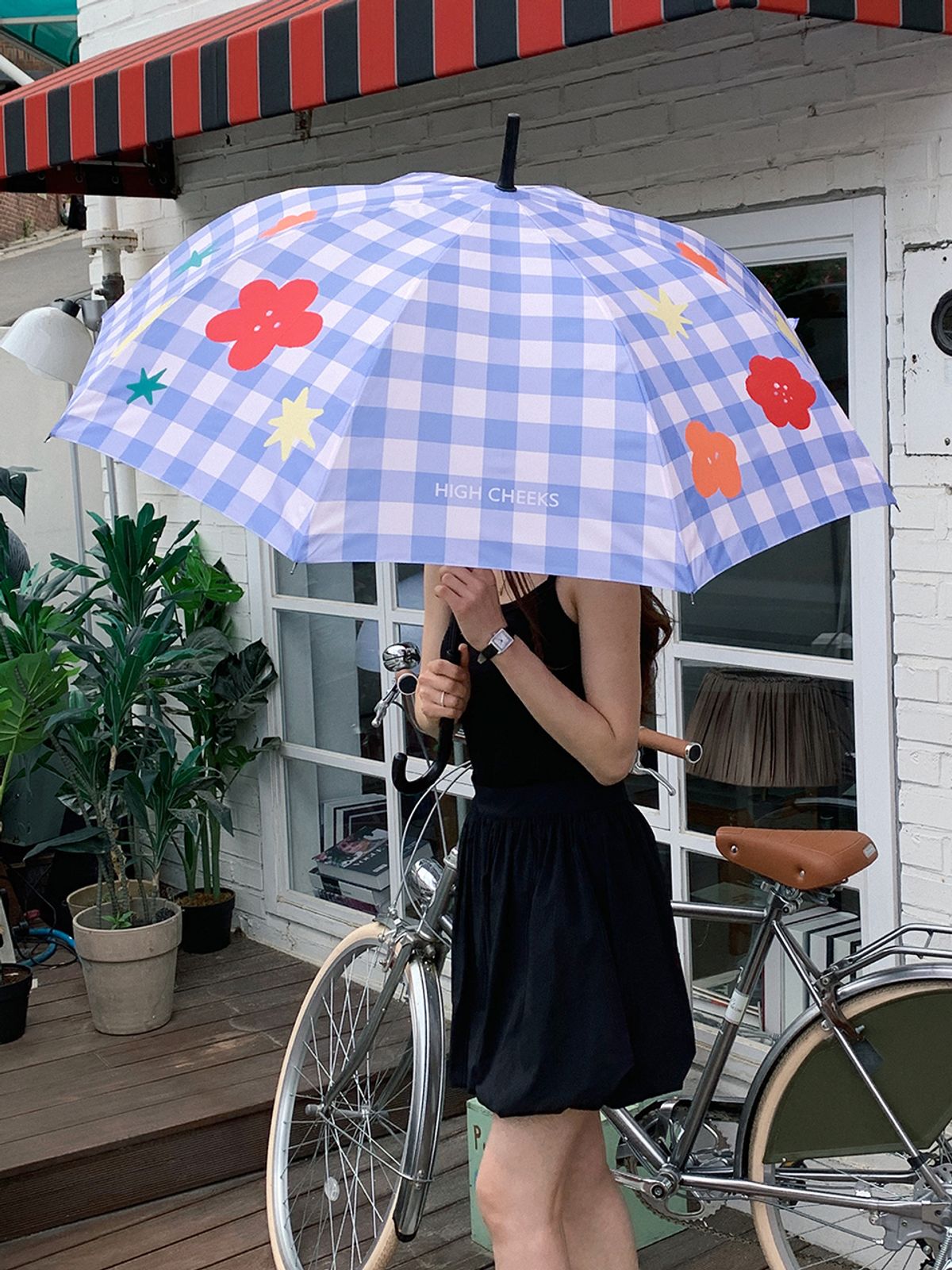 하이칙스(HIGH CHEEKS) Gingham Check Umbrella_HC2435AC002M