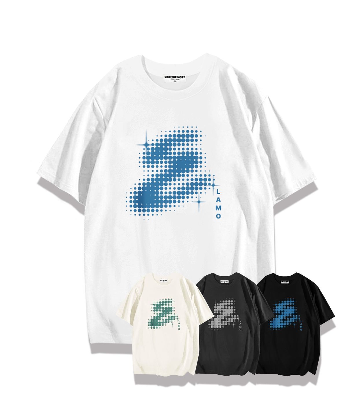 라이크더모스트(LIKE THE MOST) 스타원 오버핏 반팔 티셔츠 4colors