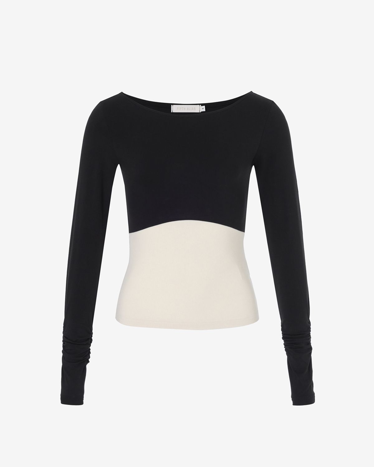 피프트 에일리어스(FIFTHALIAS) Liv boat neck tee Black