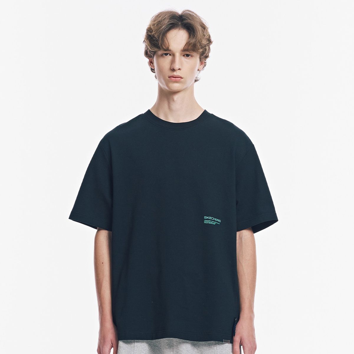 스케쳐스(SKECHERS) 남성 피케 조직 반팔 라운드 티셔츠_SL3MTCFM063