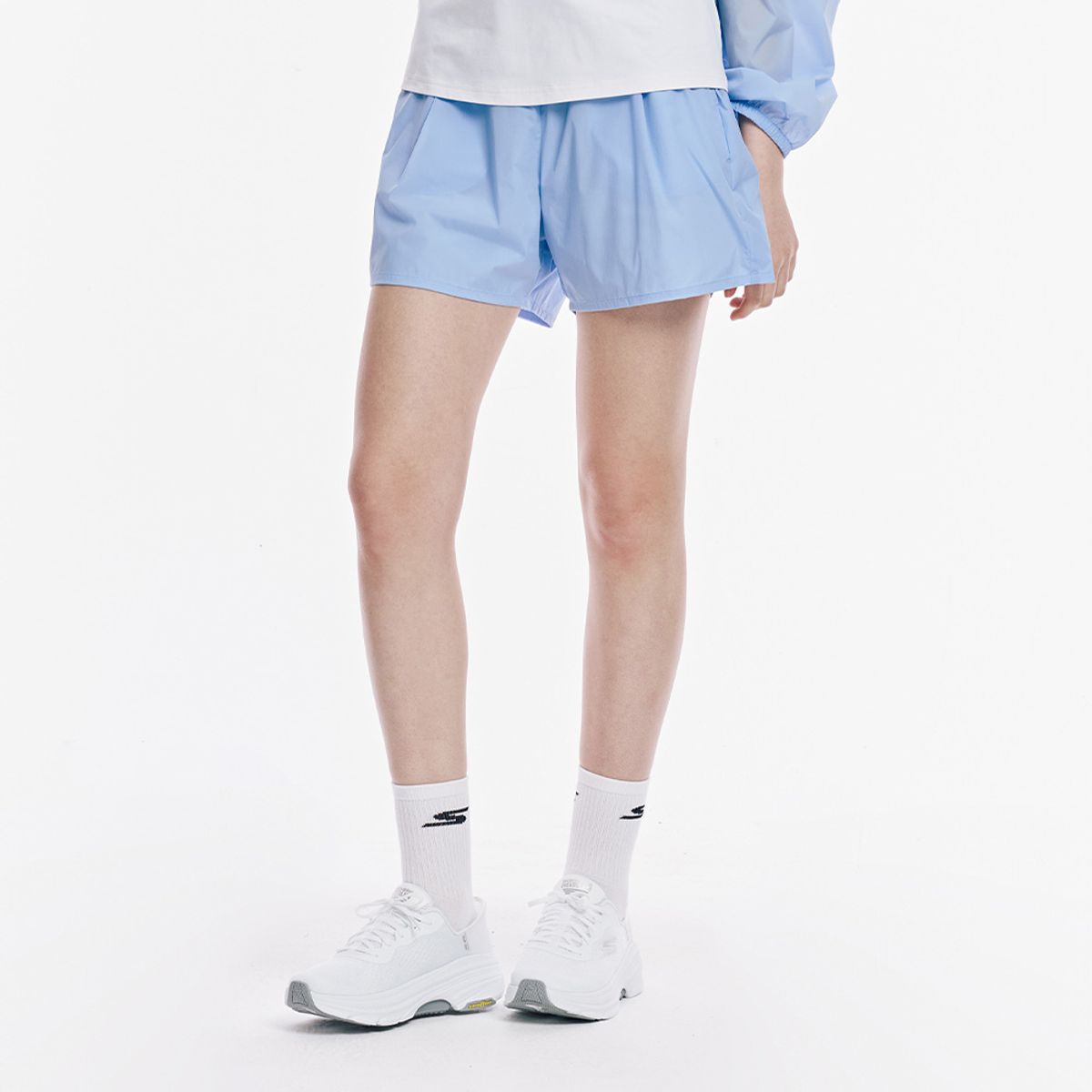 스케쳐스(SKECHERS) 여성 우븐 경량 반바지_SP3WHCFM022