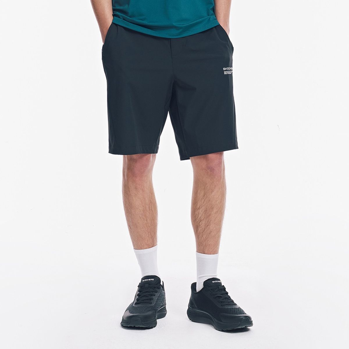 스케쳐스(SKECHERS) 남성 우븐 스판 오픈형 반바지_SL3MHCFM022