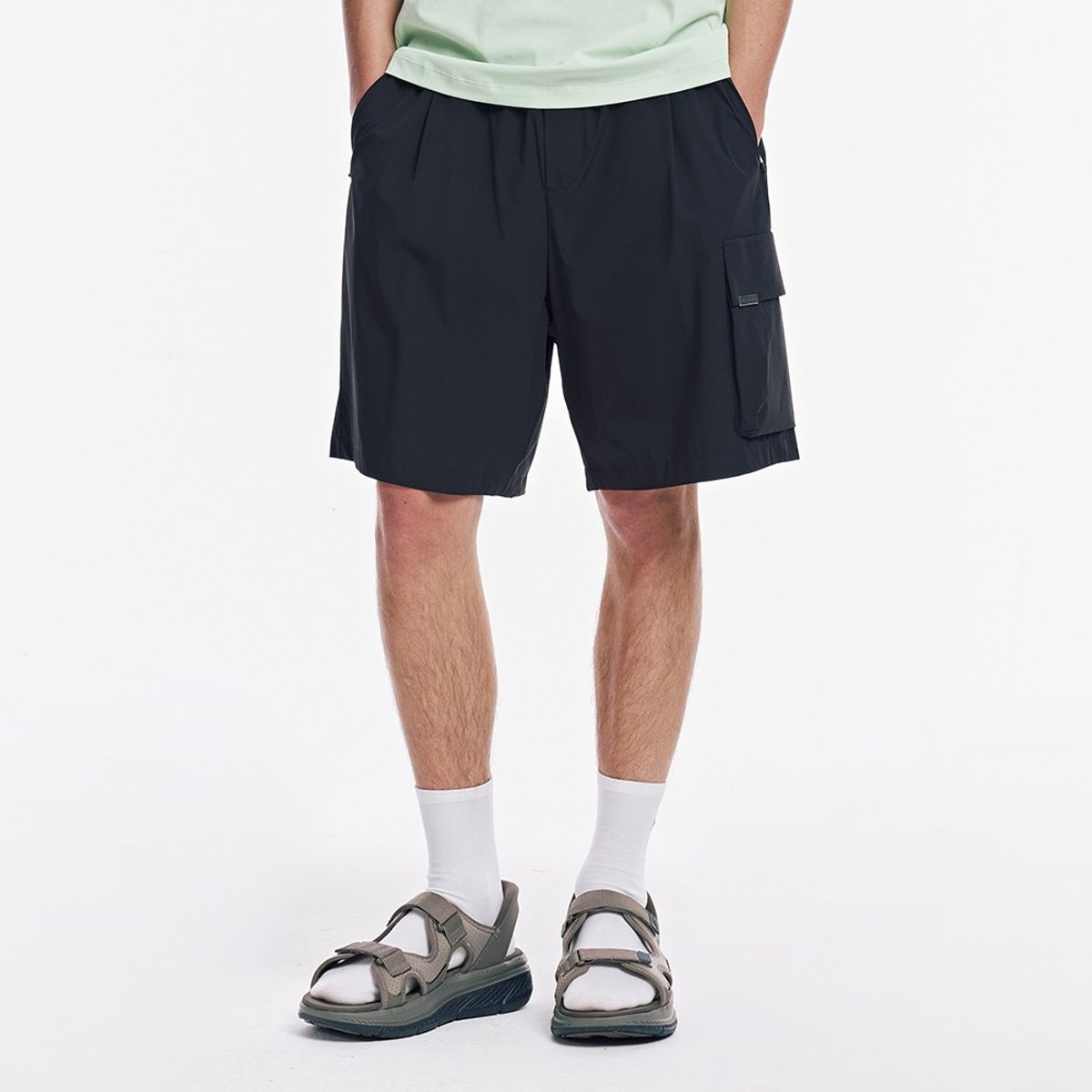 스케쳐스(SKECHERS) 남성 우븐 아웃포켓 반바지_SL3MHCFM012