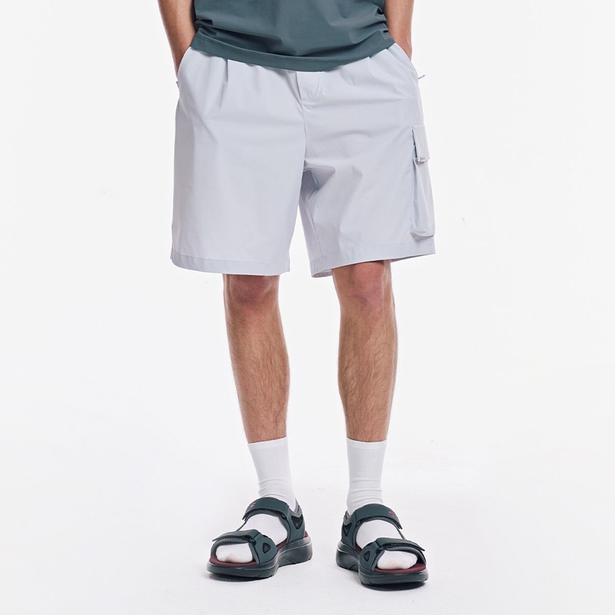 스케쳐스(SKECHERS) 남성 우븐 아웃포켓 반바지_SL3MHCFM011