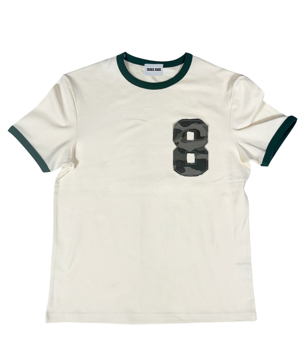 스케이터락(SK8ER ROCK) Eight Ringer T-Shirt ((cream*darkgreen))