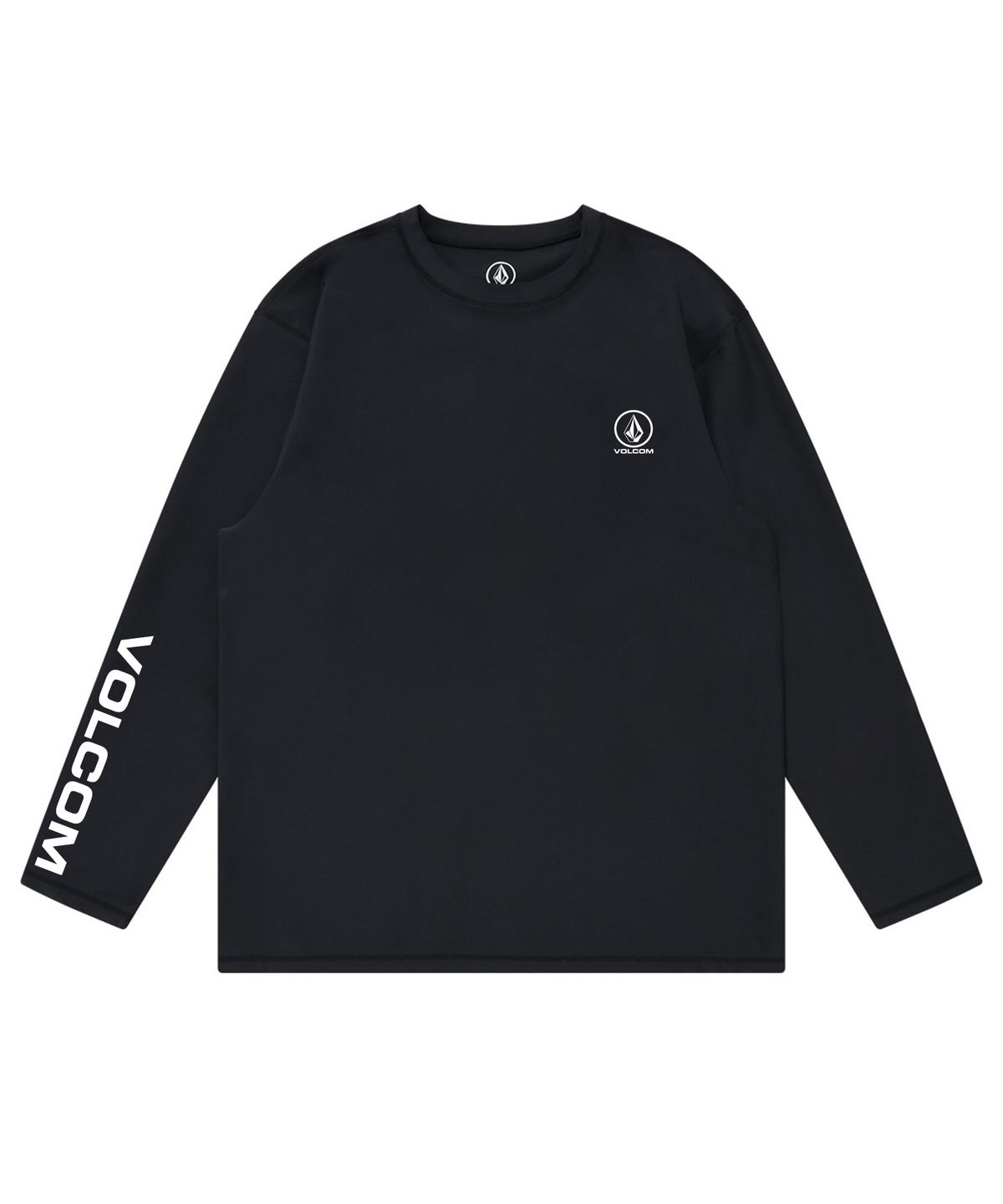 볼컴(VOLCOM) 슬리브 포인트 래시가드 티셔츠 (블랙)