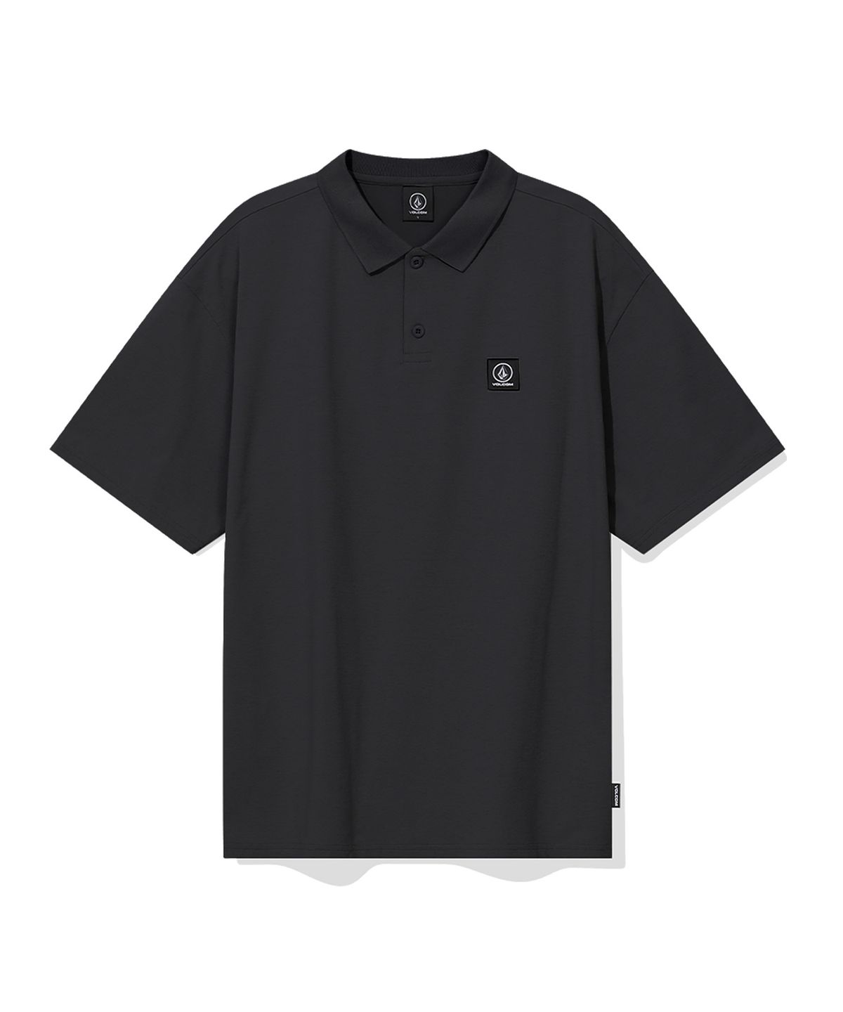 볼컴(VOLCOM) 와펜 로고 피케 카라 티셔츠 (블랙)