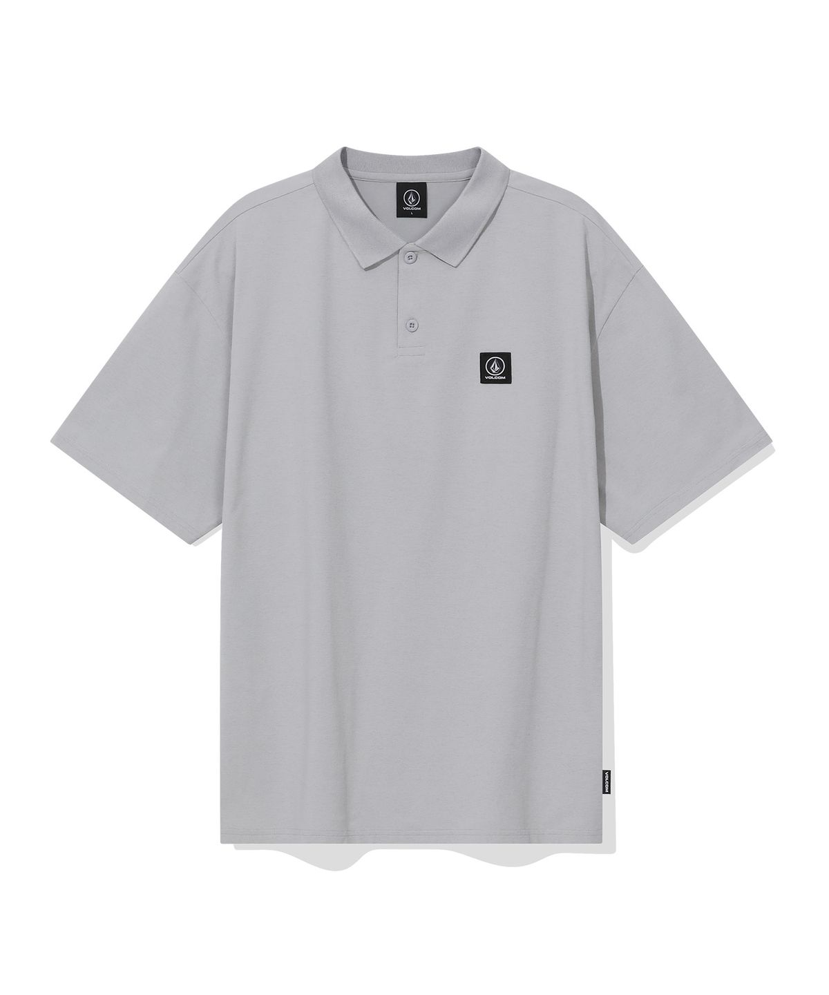 볼컴(VOLCOM) 와펜 로고 피케 카라 티셔츠 (그레이)