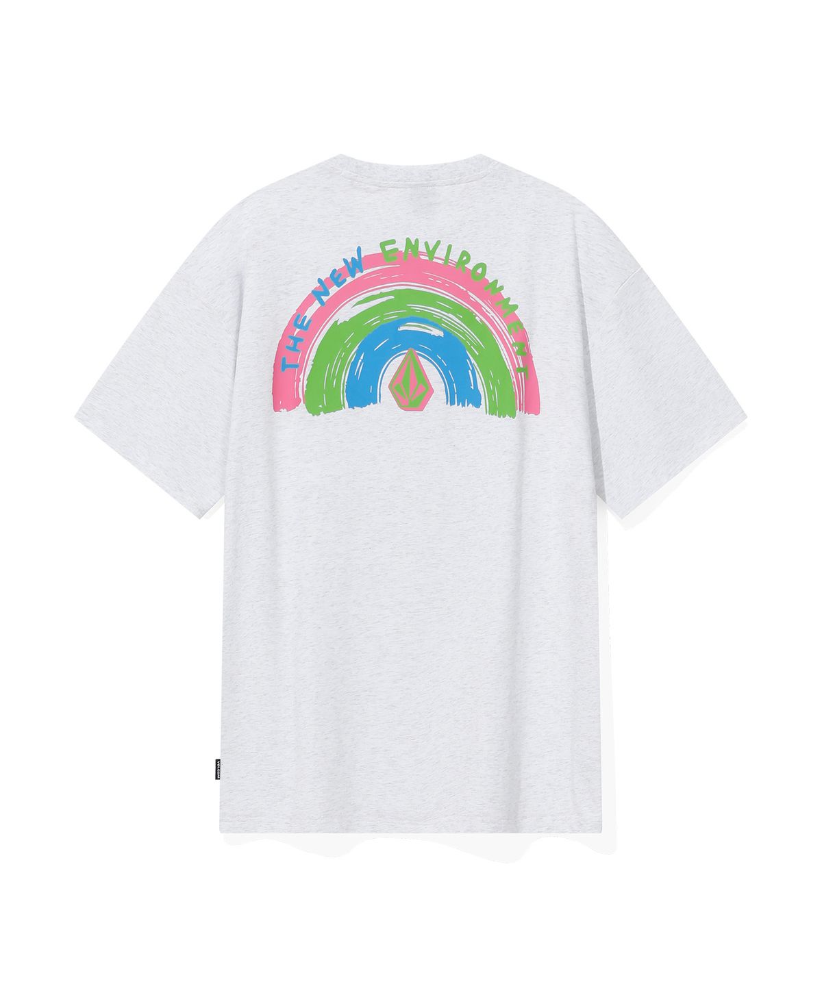 볼컴(VOLCOM) 레인보우 라운드 티셔츠 (아이스 그레이)