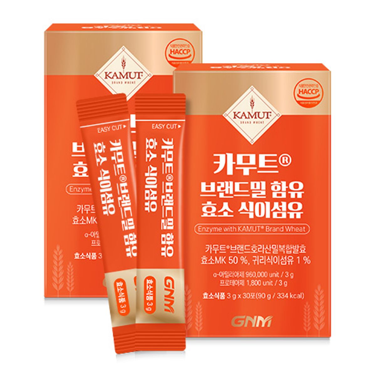 GNM자연의품격(GNMLIFE) [역가수치 70만]카무트 효소 식이섬유 2박스(총60포) / 호라산밀 곡물 카뮤트효소 귀리