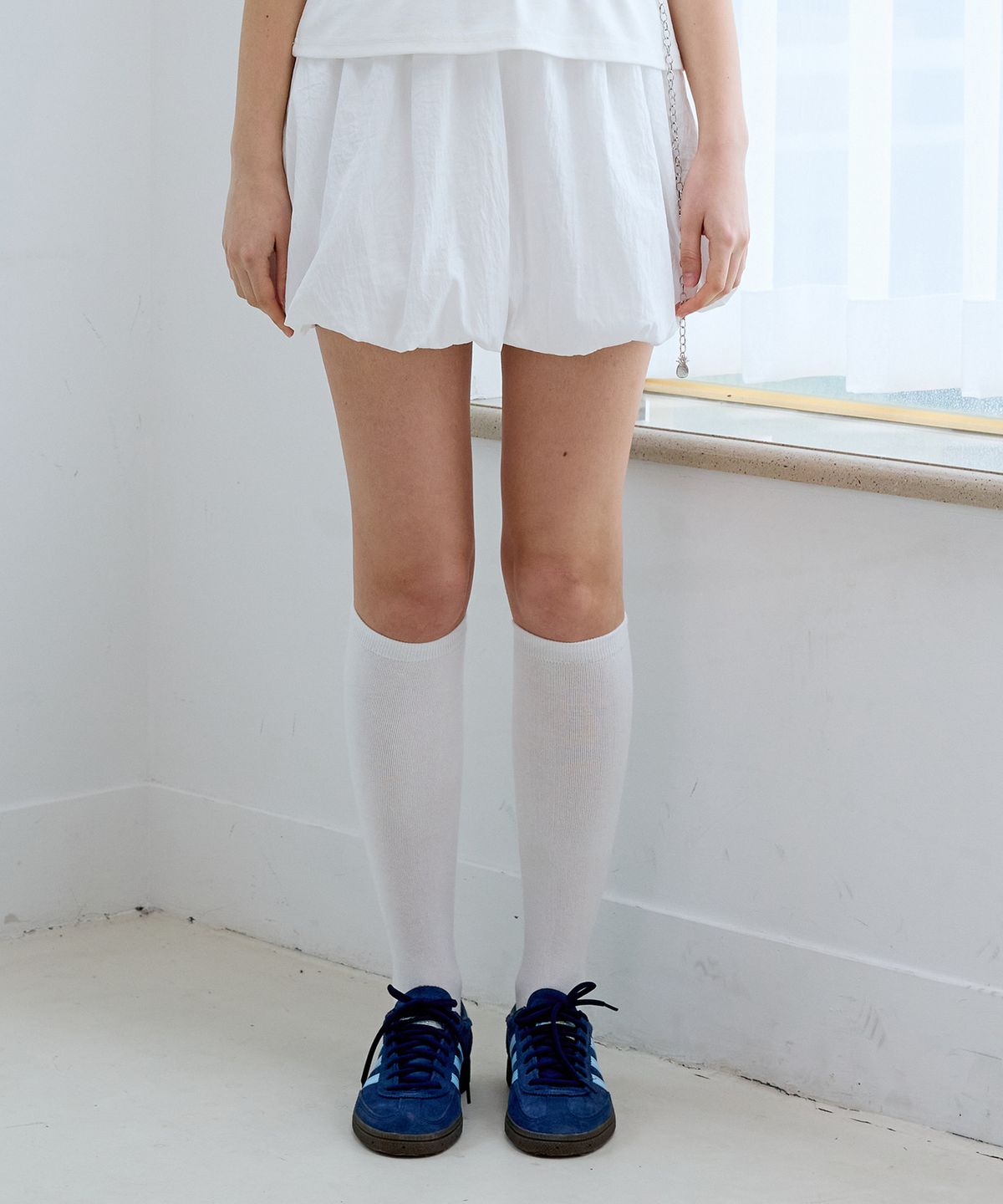 핑크파인애플(PINK PINEAPPLE) MORI PUMPKIN MINI SKIRT_WHITE