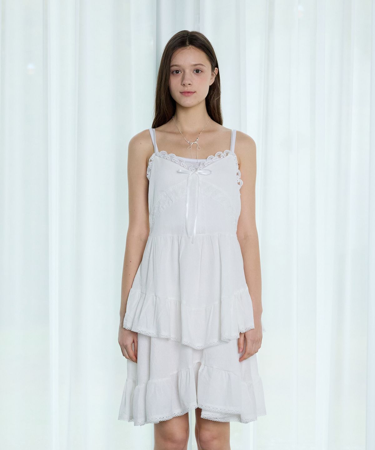 핑크파인애플(PINK PINEAPPLE) TUESDAY TIERED DRESS_WHITE