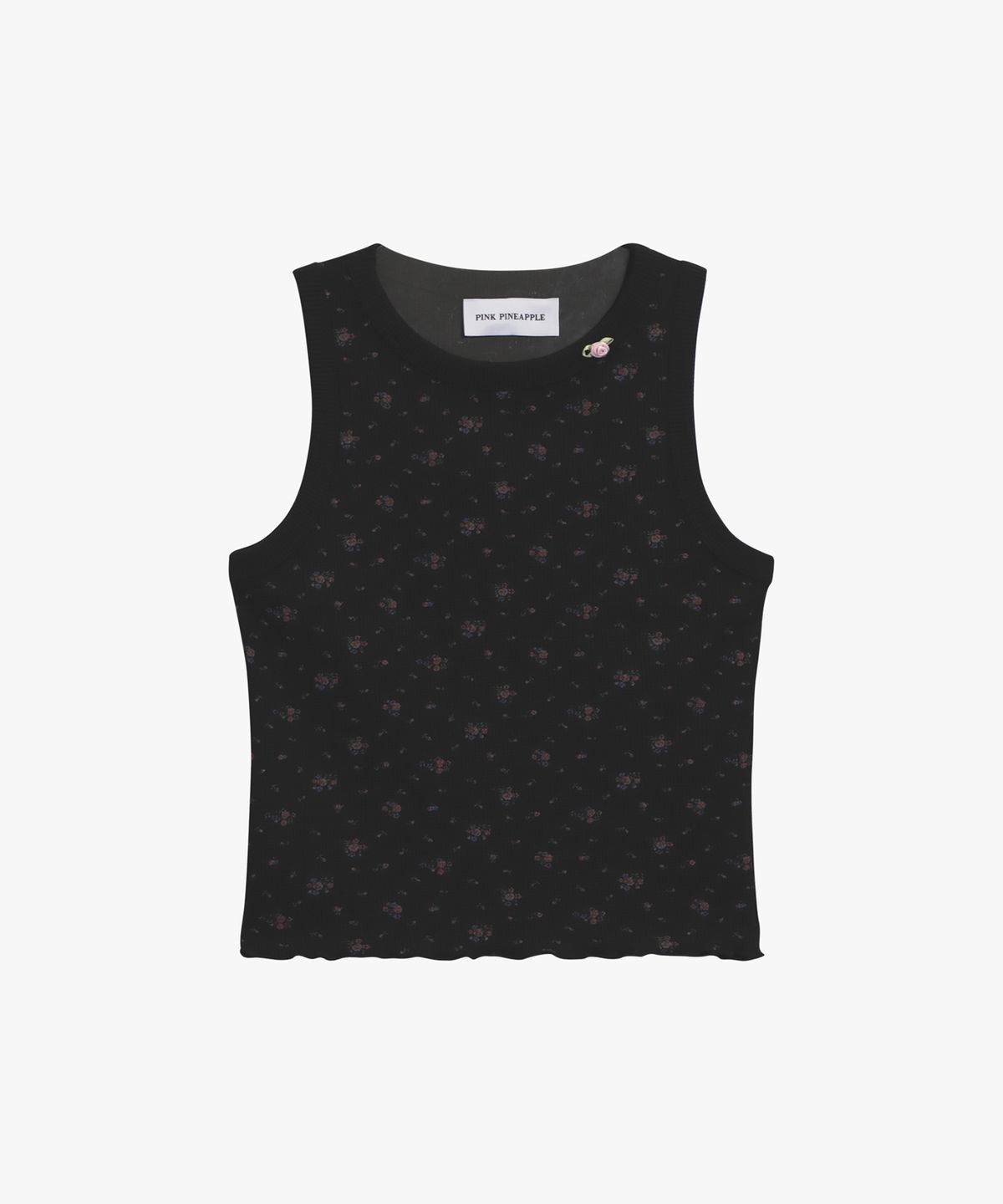 핑크파인애플(PINK PINEAPPLE) ROSEMARY FLUTTER TOP_BLACK