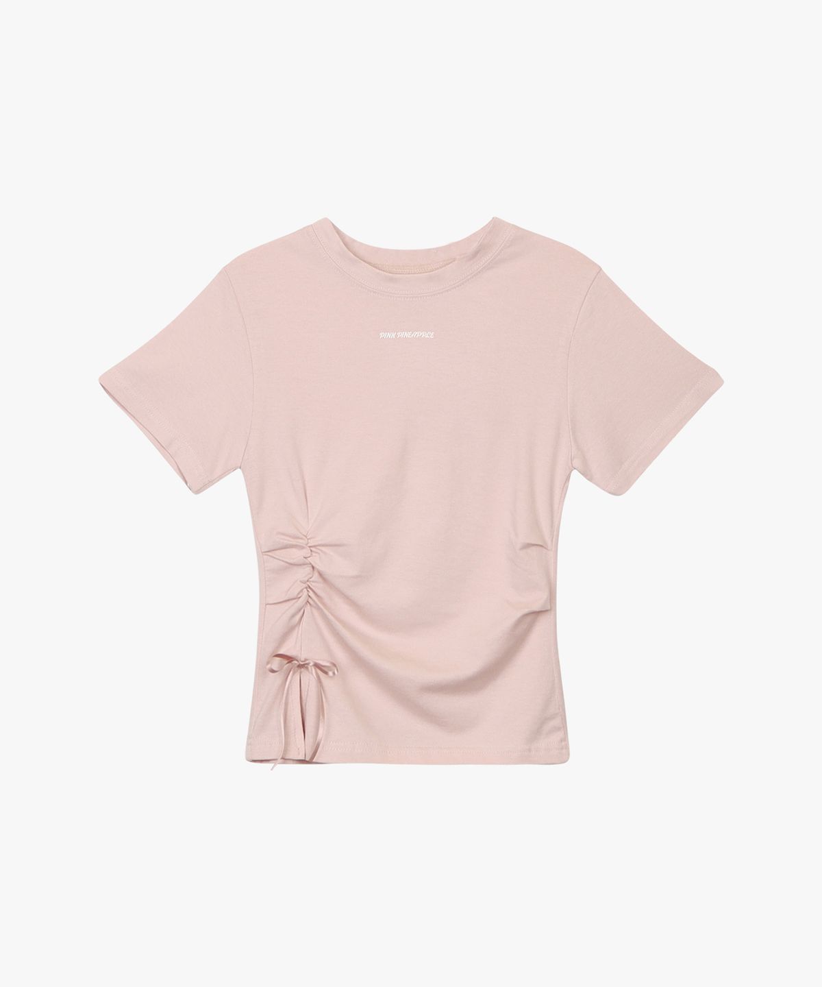 핑크파인애플(PINK PINEAPPLE) MORI LINE SLIT FLOW T-SHIRT_PINK