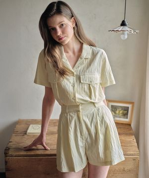 아틀리에 오픈 카라 셔츠_LIGHT BEIGE(W25-TP31)