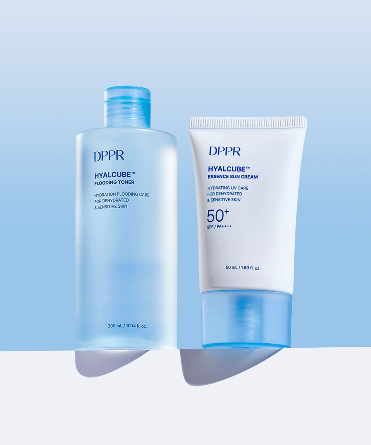 디퍼(DPPR) 히알큐브 에센스 선크림 50ml + 플러딩 토너 300ml