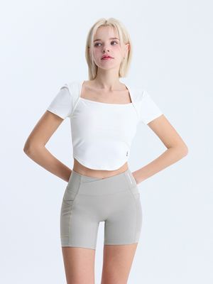 엘플렉스 Rib 볼레로 숏 슬리브