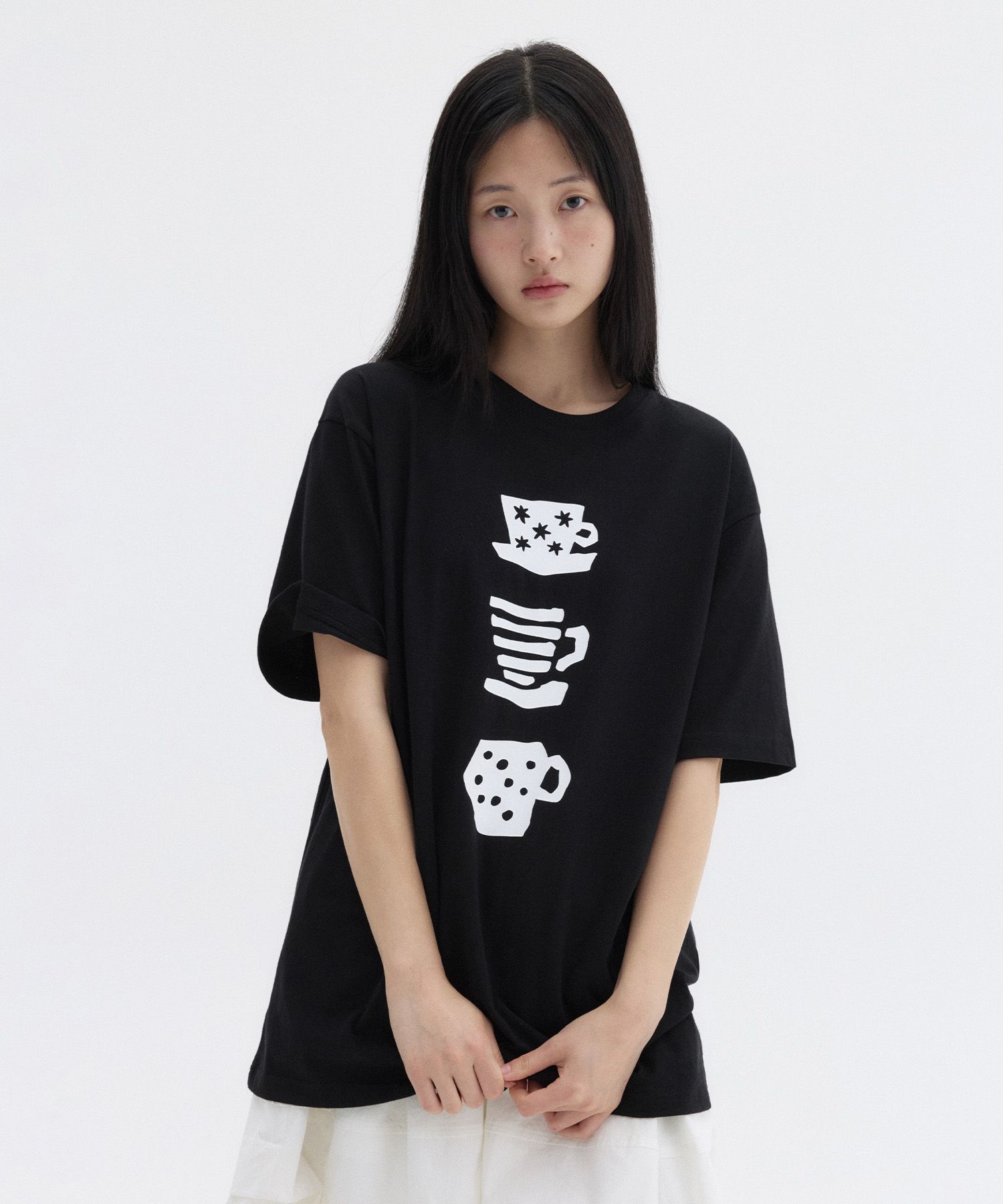 【OHESHIO】CUP OVERFIT T-SHIRT オーバーフィット Tシャツ MUSINSA | OHESHIO CUP OVERFIT T-SHIRT, BLACK