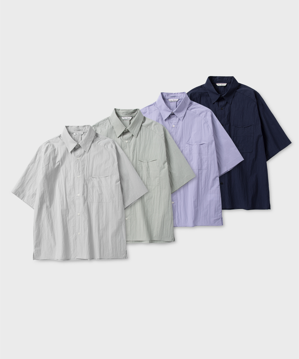넌블랭크(NONBLANK) 네츄럴 링클 하프 슬리브 셔츠 Ⅱ_4 COLOR