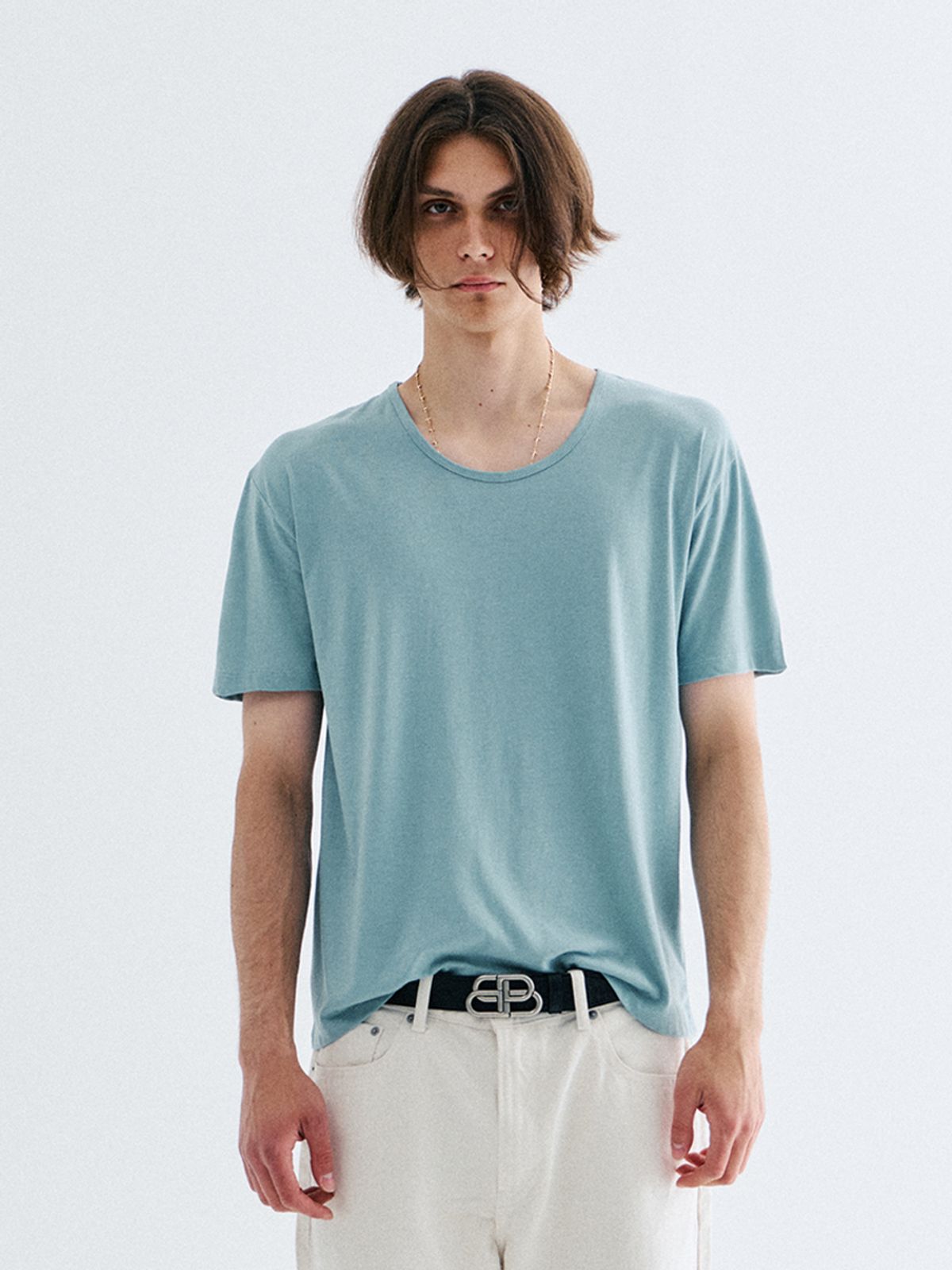 고저(GOZER) UNDER HALF T-SHIRT_MINT