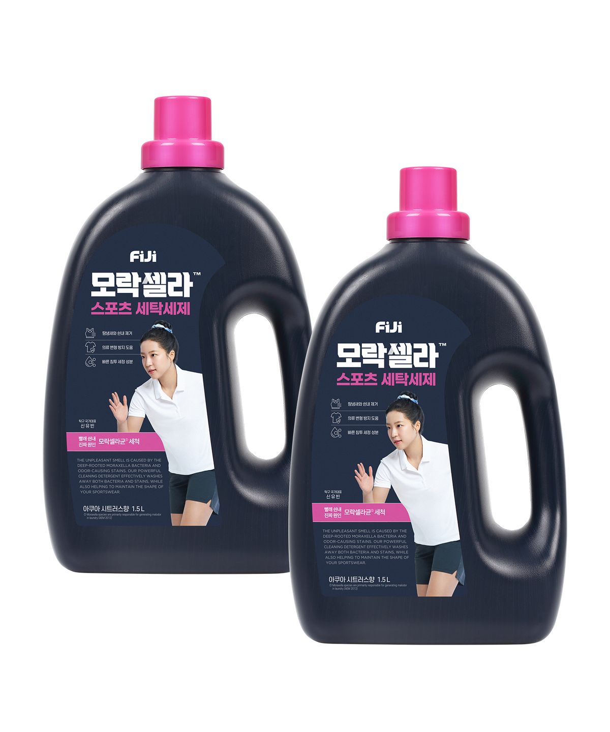 피지(FIJI) 모락셀라 스포츠 세탁세제 일반드럼 겸용 시트러스향 1.5L x 2개